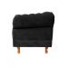 Poltrona Chesterfield Duque Com Capitonê Para Sala, Tv, Estar, Recepção - Suede Preto