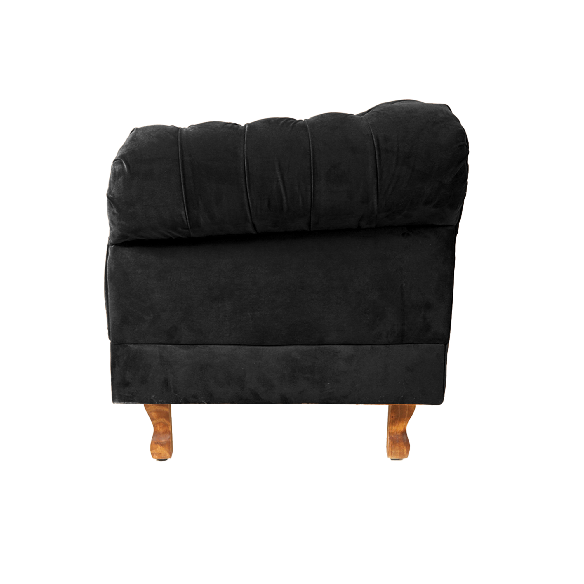 Poltrona Chesterfield Duque Com Capitonê Para Sala, Tv, Estar, Recepção - Suede Preto