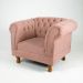 Poltrona Chesterfield Duque Com Capitonê Para Sala, Tv, Estar, Recepção - Suede Rosê
