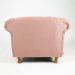 Poltrona Chesterfield Duque Com Capitonê Para Sala, Tv, Estar, Recepção - Suede Rosê