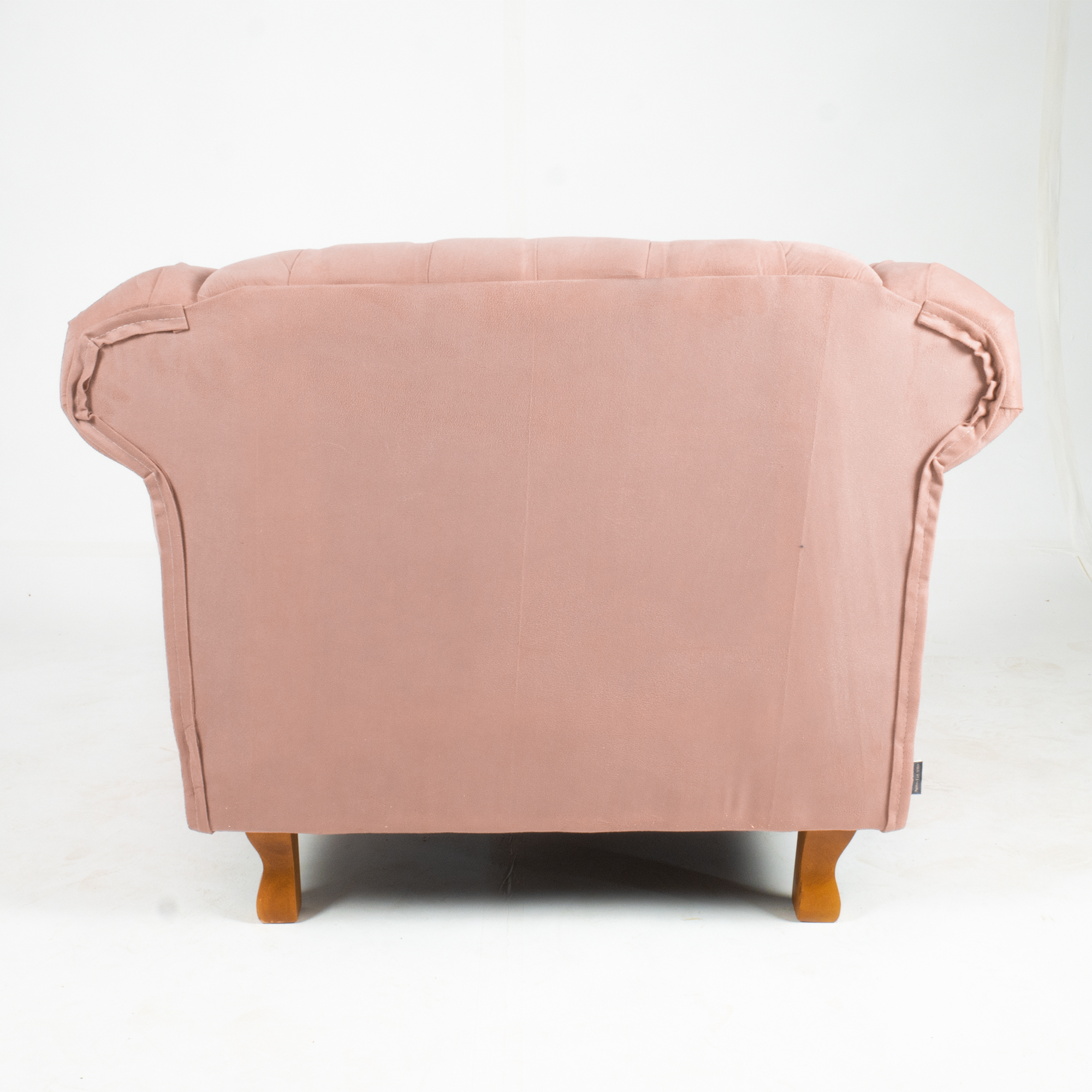 Poltrona Chesterfield Duque Com Capitonê Para Sala, Tv, Estar, Recepção - Suede Rosê
