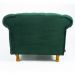 Poltrona Chesterfield Duque Com Capitonê Para Sala, Tv, Estar, Recepção - Suede Verde Musgo