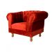 Poltrona Chesterfield Duque Com Capitonê Para Sala, Tv, Estar, Recepção - Suede Vermelho