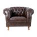 Poltrona Chesterfield Duque Com Capitonê Para Sala, Tv, Estar, Recepção, Barbearia - Corano Marrom
