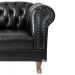 Poltrona Chesterfield Duque Com Capitonê Para Sala, Tv, Estar, Recepção, Barbearia - Corano Preto