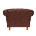 Poltrona Chesterfield Duque Com Capitonê Para Sala, Tv, Estar, Recepção, Barbearia - Couro Ecológico Marrom