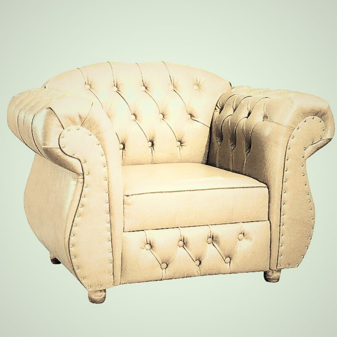 Poltrona Chesterfield Merlo Corano Bege