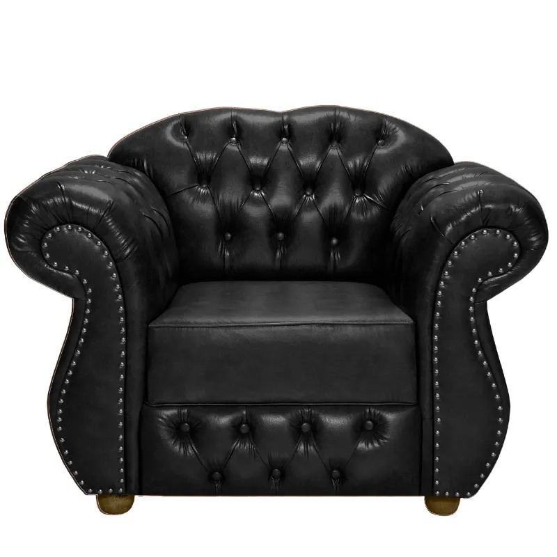 Poltrona Chesterfield Merlo Corano Preto