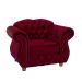Poltrona Chesterfield Merlo Suede Bordo