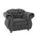 Poltrona Chesterfield Merlo Suede Cinza Chumbo