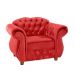 Poltrona Chesterfield Merlo Suede Vermelho