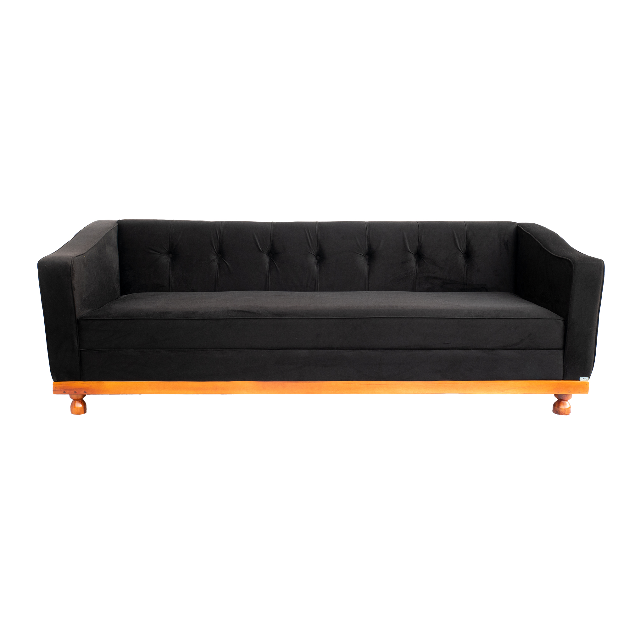 Sofá Aruam 2M Suede Preto Sala/Recepção