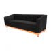 Sofá Aruam 2M Suede Preto Sala/Recepção