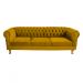 Sofá Chester Field Duque Suede Amarelo Ouro Sala/Recepção