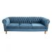 Sofá Chester Field Duque Suede Azul Petróleo Sala/Recepção