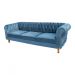Sofá Chester Field Duque Suede Azul Petróleo Sala/Recepção