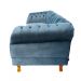 Sofá Chester Field Duque Suede Azul Petróleo Sala/Recepção
