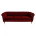 Sofá Chester Field Duque Suede Bordô Sala/Recepção