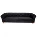 Sofá Chester Field Duque Suede Preto Sala/Recepção