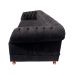 Sofá Chester Field Duque Suede Preto Sala/Recepção