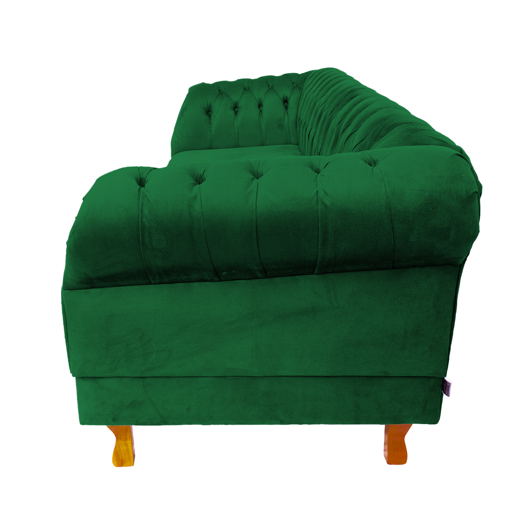 Sofá Chester Field Duque Suede Verde Bandeira Sala/Recepção