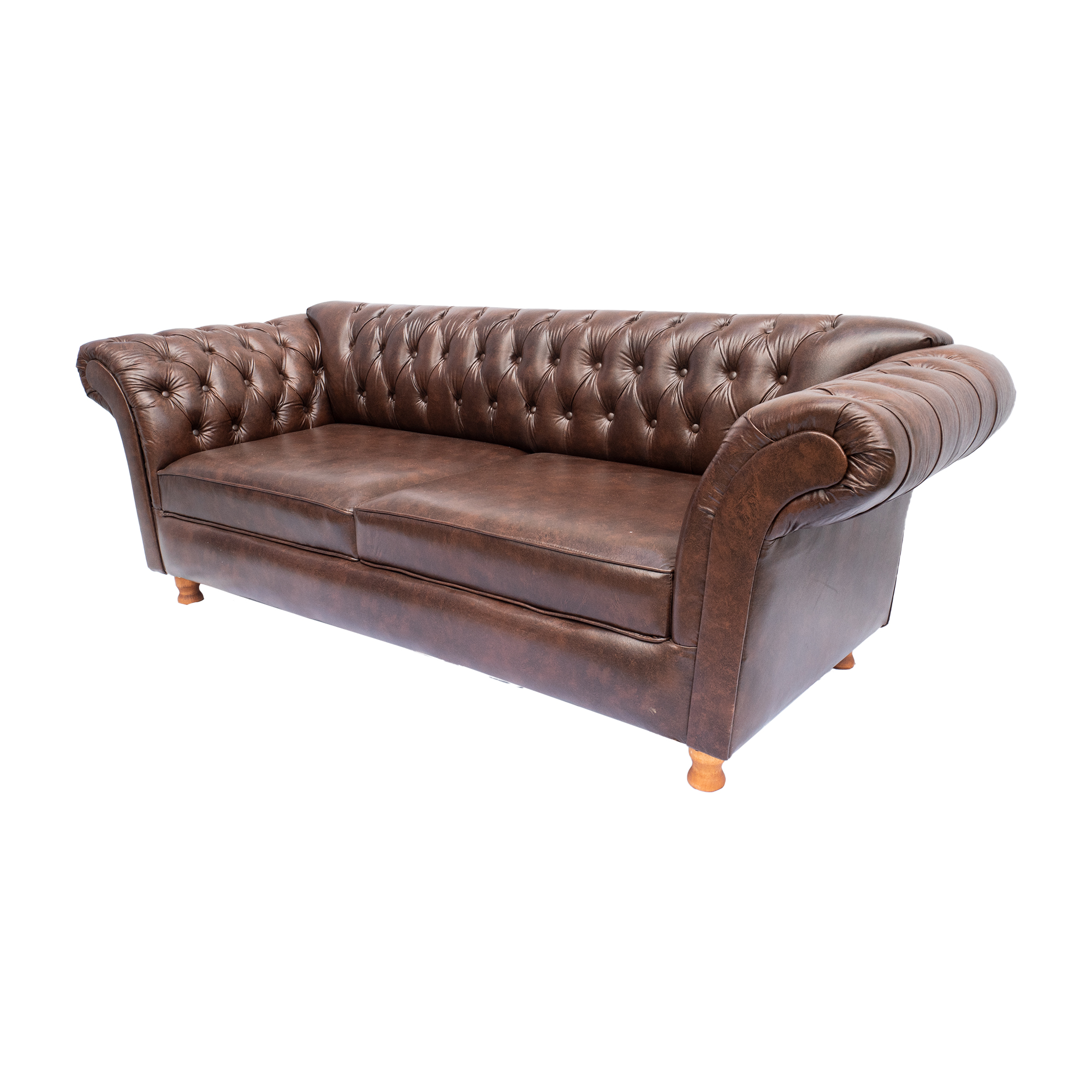 Sofá ChesterField Conde Del 2,30 Corano Marrom Sala/Recepção