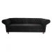 Sofá ChesterField Conde Del 2,30 Suede Preto Sala/Recepção