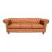 Sofá ChesterField Luiz XV 2,30 Couro Eco. Caramelo Sala/Recepção