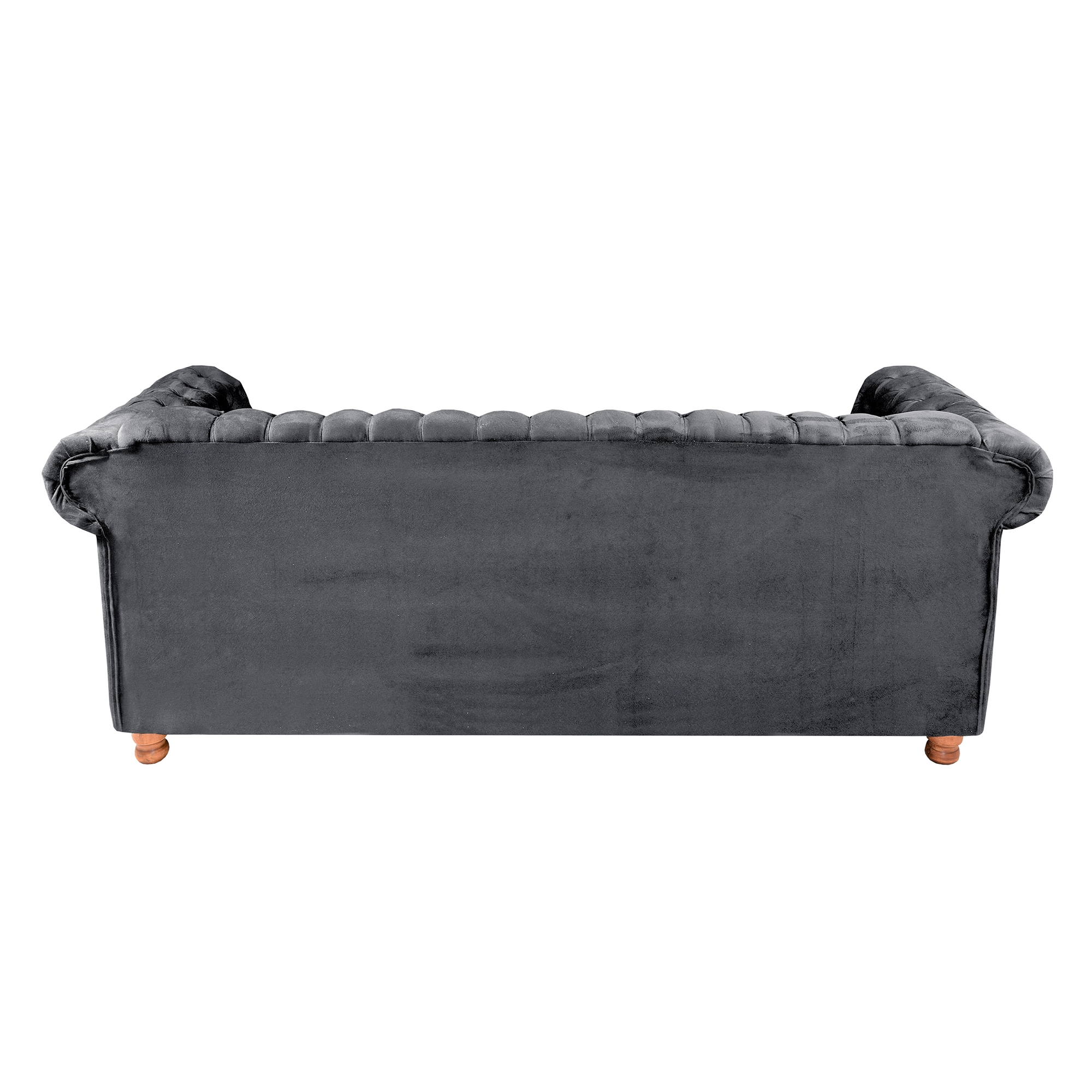 Sofá ChesterField Luiz XV 2,30 Suede Cinza Sala/Recepção
