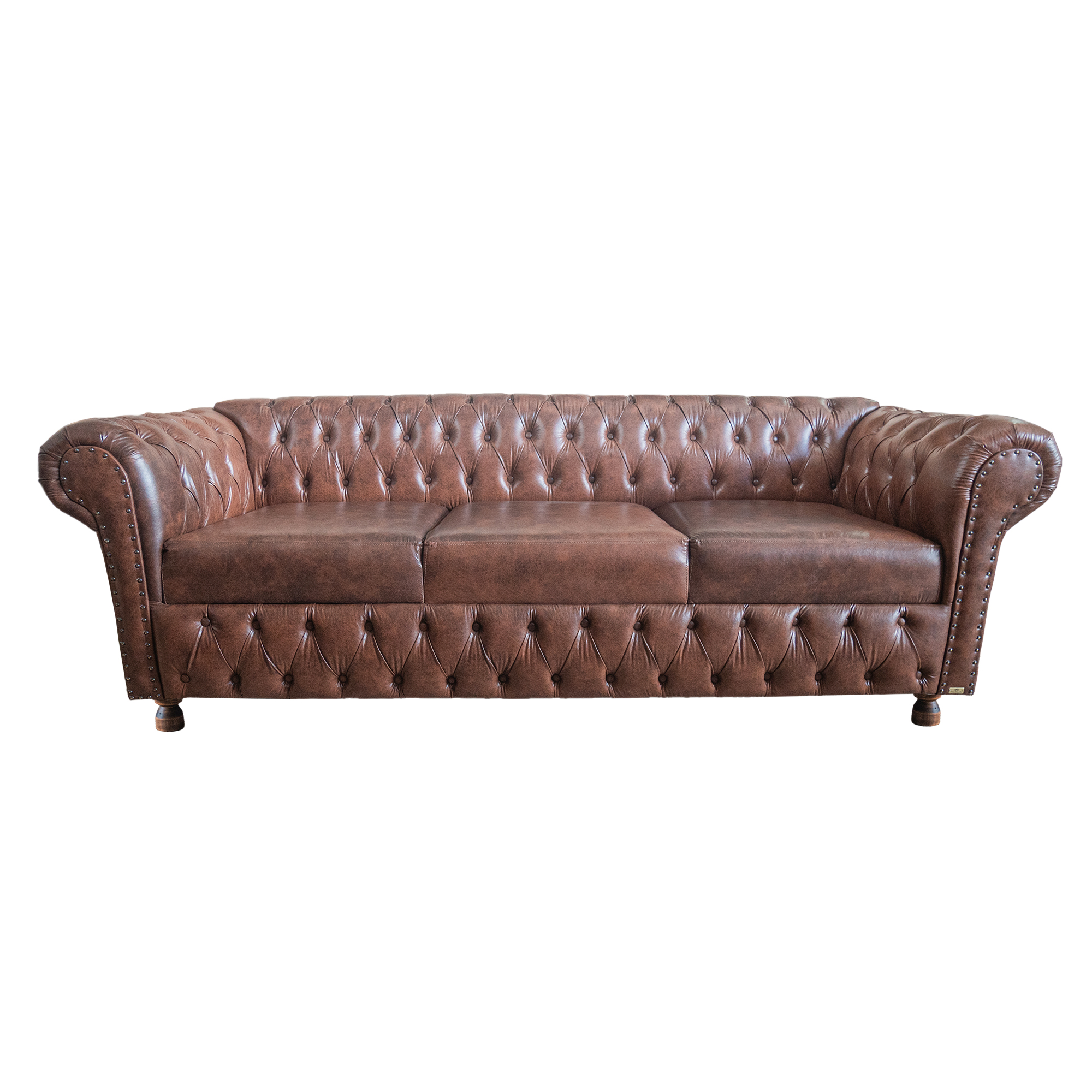 Sofá ChesterField Victório 2,30 Corano Marrom Sala/Recepção