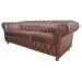 Sofá ChesterField Victório 2,30 Corano Marrom Sala/Recepção