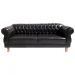 Sofá Chesterfield Capitone Elisabeth Corano Preto 2,00