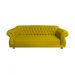 Sofá Chesterfield Capitone Elisabeth Suede Amarelo 2,00