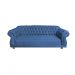 Sofá Chesterfield Capitone Elisabeth Suede Azul Petróleo 2,00