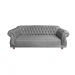 Sofá Chesterfield Capitone Elisabeth Suede Cinza Camurça 2,00
