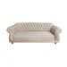 Sofá Chesterfield Capitone Elisabeth Suede Nude 2,00