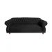 Sofá Chesterfield Capitone Elisabeth Suede Preto 2,00
