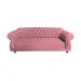 Sofá Chesterfield Capitone Elisabeth Suede Rosa 2,00