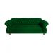 Sofá Chesterfield Capitone Elisabeth Suede Verde Bandeira 2,00