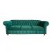 Sofá Chesterfield Capitone Luiz XV 1,80M Suede Verde Musgo
