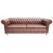 Sofá Chesterfield Capitone Luiz XV Corano Marrom 2M