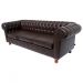 Sofá Chesterfield Capitone Luiz XV Corano Marrom Café 2M