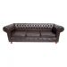 Sofá Chesterfield Capitone Luiz XV Corano Marrom Café 2M