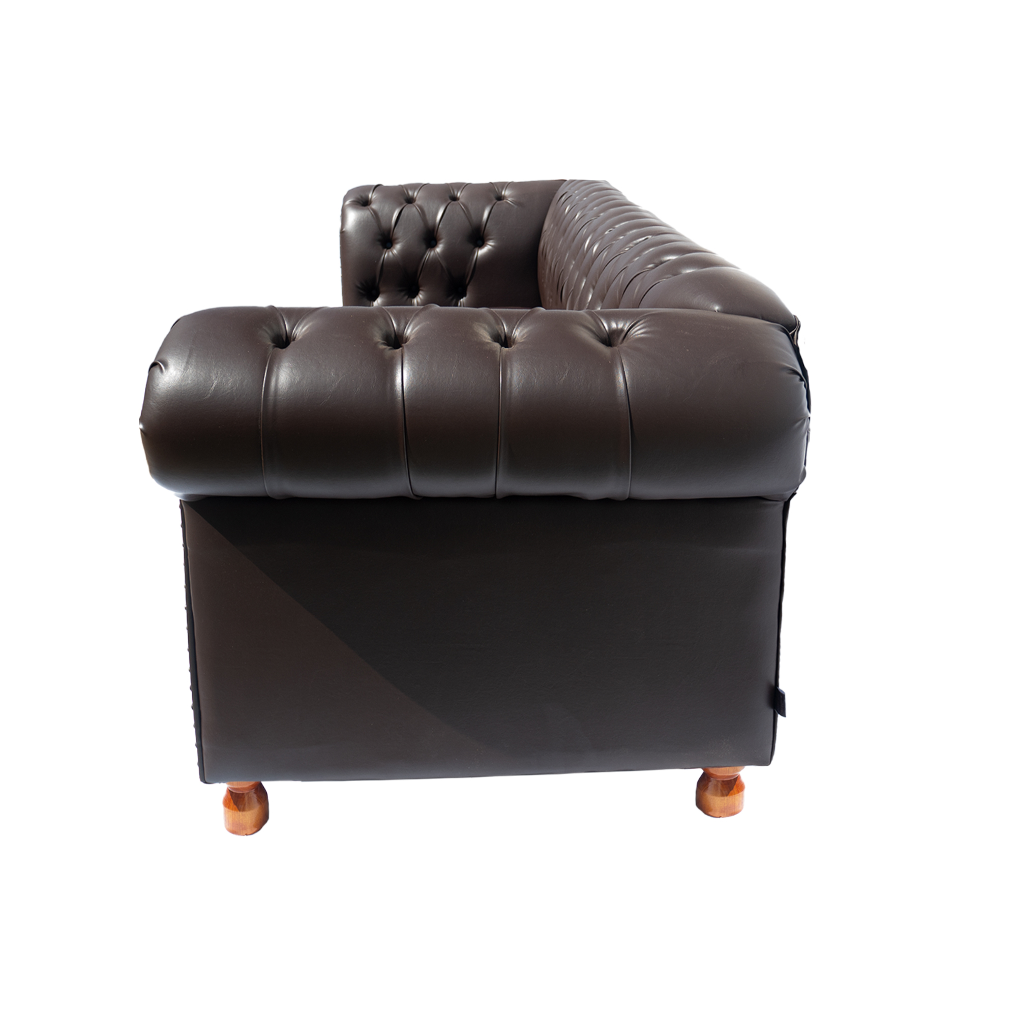 Sofá Chesterfield Capitone Luiz XV Corano Marrom Café 2M