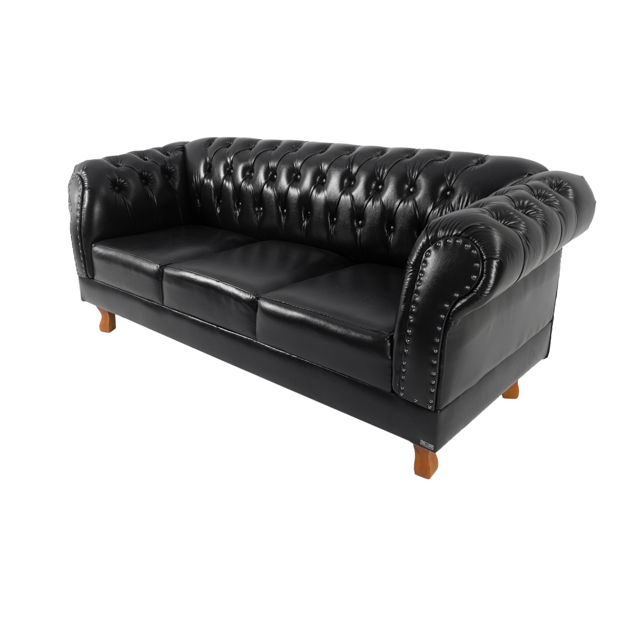 Sofá Chesterfield Duque Corano Preto Sala/Recepcao