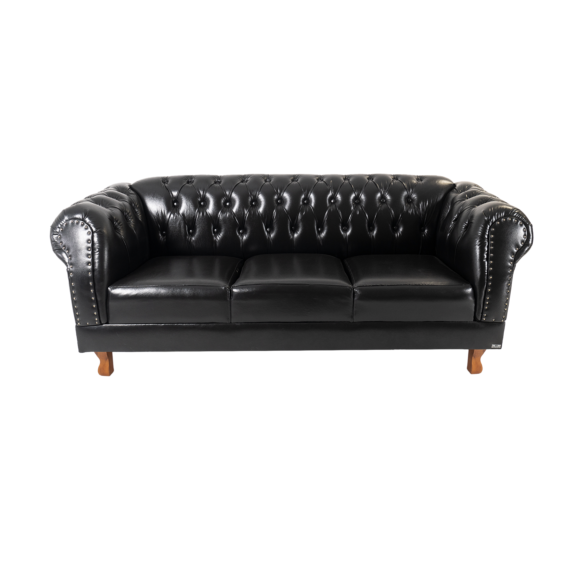 Sofá Chesterfield Duque Corano Preto Sala/Recepcao
