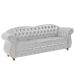 Sofá Chesterfield Merlô 3 Lugares Corano Branco 2,30M / Decoração, recepção, barbearia, sala tv
