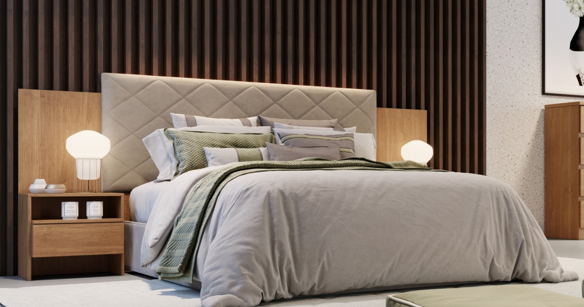 Cabeceira Box Casal Everest Plus Moveis Novo Horizonte Cumaru