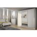 Guarda Roupa Casal com Espelho Paradizzo 3 PT 4 GV Branco - Novo Horizonte