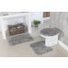 Kit Banheiro Classic Cinza 3 Peças - Oásis